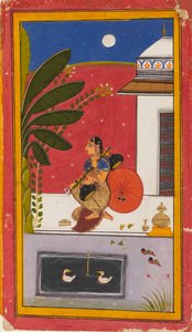 Vina oynayan bir bayan, 1630-1640 by Sahibdin