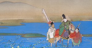 Six Jewel Rivers Mu-Tamagawa, yaklaşık 1839. by Sakai Oho