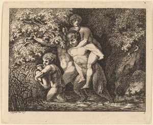 Bir Periyi Taşıyan Satyr, 17691771. by Salomon Gessner
