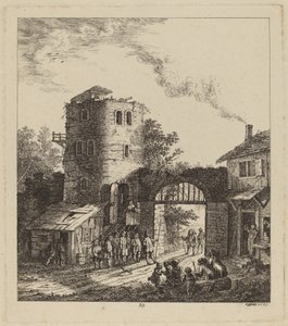 Şehir Kapısında Köylüler Bir Devlet Adamını Karşılarken, 1764. by Salomon Gessner