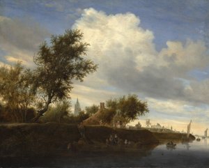Gorinchem yakınlarındaki feribot, 1646.