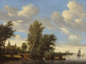 Feribotlu Nehir Manzarası, 1649.