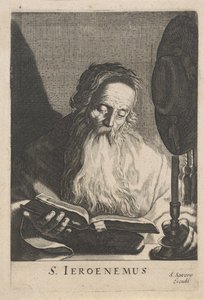 H. Hieronymus mum ışığında okuma by Salomon Savery (attributed to)