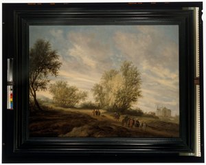 Ormanlık Bir Manzara ve Kuyudan Kurtarılan Joseph by Salomon van Ruisdael or Ruysdael