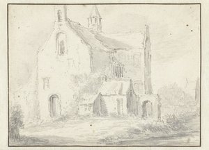 Romanesk Kilisesi by Salomon van Ruysdael (possibly)