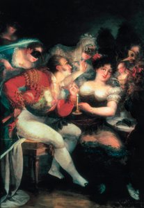 Karnaval Sırasında Bir Kafe, detay, c. 1824-25 (tuval üzerine yağlı boya) by Salvador Mayol