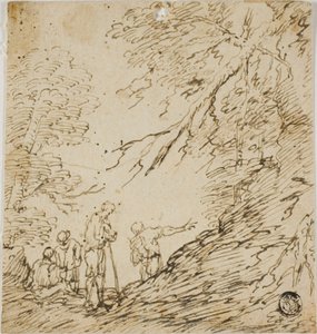 Ormanda Dört Adam by Salvator Rosa