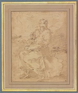 Aziz Francis, taslak. 1649-60 by Salvator Rosa