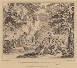 Vaftizci Yahya Vahşi Doğada vaaz veriyor, Matthew by Salvator Rosa