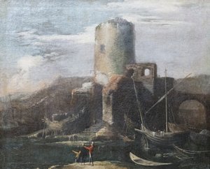 Harabelerin olduğu manzara by Salvator Rosa