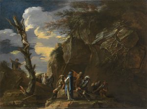 Polycrates' Çarmıha Gerilme, c.1664 (tuval üzerine yağlı boya) by Salvator Rosa