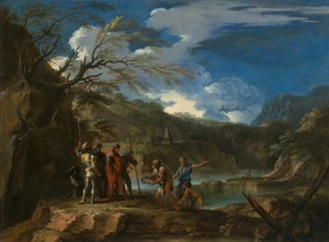 Polycrates ve Balıkçı, c. 1664. by Salvator Rosa