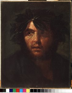 "" Defne Çelengi Olan Bir Adamın Portresi "" Salvator (Salvatore) Rosa (1615-1673) Resmi M. Ciurlionis Sanat Müzesi, Kaunas by Salvator Rosa
