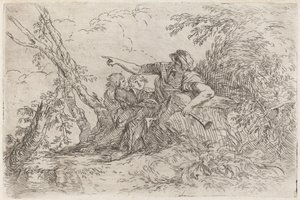 Manzaradaki Çoban by Salvator Rosa