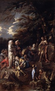 Vaftizci Yahya Vahşi Doğada Vaaz Veriyor, yaklaşık 1660 (tuval üzerine yağlıboya) by Salvator Rosa