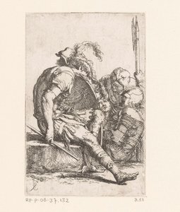 dört asker Küçük Figürler (dizi başlığı) Şekil (seri başlığı) by Salvator Rosa