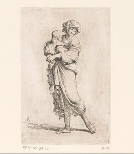 Çocuklu kadın Küçük figürler (dizi adı) Heykelcik (dizi adı) by Salvator Rosa