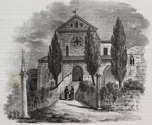 Casamari manastırı, Veroli, Lazio, İtalya, Poliorama Pittoresco'dan Salvatore Puglia tarafından litografi, n 47, 1 Temmuz by Salvatore Puglia