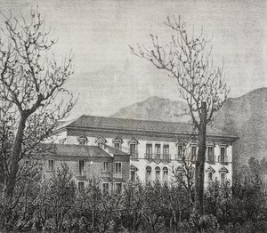 Avellino Koleji, Campania, İtalya, Poliorama Pittoresco'dan Salvatore Puglia tarafından litografi, n 2, 20 Ağustos by Salvatore Puglia