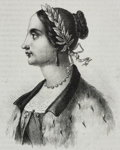 İtalyan fizikçi ve akademisyen Laura Bassi Veratti'nin (1711-1778) portresi, Poliorama Pittoresco'dan Salvatore Puglia'nın litografisi, n 4, 4 Eylül by Salvatore Puglia