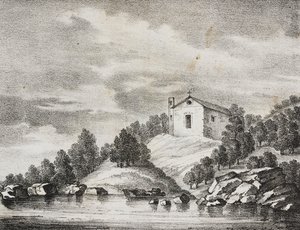 Peschici Kutsal Alanı, Apulia, İtalya, Poliorama Pittoresco'dan Salvatore Puglia tarafından litografi, n 51, 27 Temmuz by Salvatore Puglia