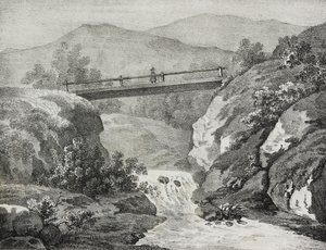 Allegheny görünümü, ABD, Poliorama Pittoresco'dan Salvatore Puglia tarafından litografi, n 44, 11 Haziran by Salvatore Puglia