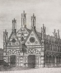 Pisa, Toskana, İtalya'daki Santa Maria della Spina Kilisesi'nin görünümü, Poliorama Pittoresco'dan Salvatore Puglia tarafından litografi, n 34, Mart 29 by Salvatore Puglia