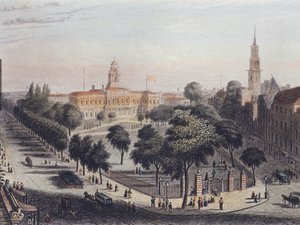 New York manzarası, Amerika Birleşik Devletleri 19. yüzyıl Yazdır by Salvatore Puglia