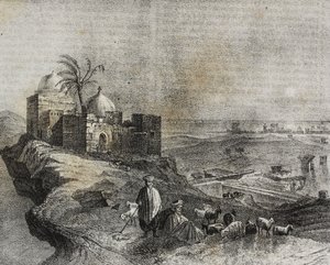 Tire'nin görünümü, Lübnan, Poliorama Pittoresco'dan Salvatore Puglia tarafından litografi, n 24, 21 Ocak by Salvatore Puglia