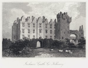 Inchmore Kalesi, Co Kilkenny (gravür) by Samuel (after) Austin