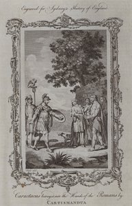 Caractacus, Cartismandua tarafından Romalıların Ellerine ihanet etti (gravür) by Samuel (after) Wale