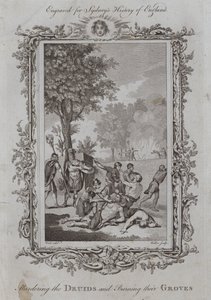 Druidleri Öldürmek ve Korularını Yakmak (gravür)