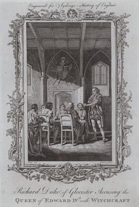 Gloucester Richard Dükü IV. Edward Kraliçesini Büyücülükle Suçluyor (gravür) by Samuel (after) Wale