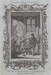 Northumberland Dükü'nün Arundel Kontu'na Ortalama Teslimi (gravür) by Samuel (after) Wale