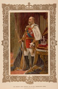 Kral VII. Edward taç giyme cübbesiyle