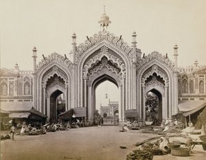 Hoospinbad Çarşısı Geçidi (sepya fotoğrafı) by Samuel Bourne