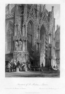 St Maclou Çeşmesi, Rouen, Fransa, 19. yüzyıl.