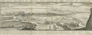 Burton-upon-Trent Köprüsü ve Kasabası: gravür, nd [1696-1779] (baskı) by Samuel Buck