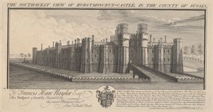 Sussex İlçesindeki Hertsmonceux Kalesi'nin güneybatı görünümü by Samuel Buck