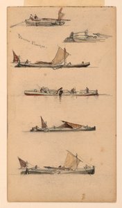 Thames mavnaları by Samuel Colman