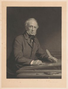 Bir baskı üzerinde çalışan Samuel Kuzenlerinin portresi by Samuel Cousins (signed by artist)