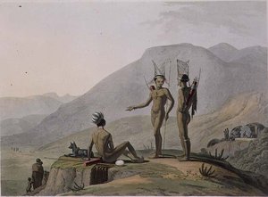 Bush-Men Hottentots Bir Keşif Gezisi İçin Silahlandı, 