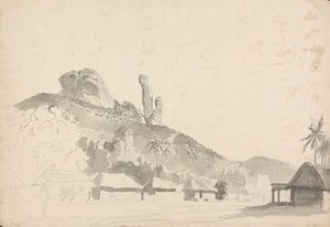 Bir Köyün Üzerindeki Kaya Oluşumu by Samuel Davis