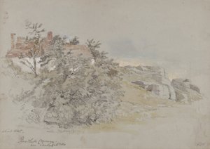 Rusthall Common, Tunbridge Wells yakınında, c.1845 (kalem, wc ve kağıt üzerine guaj boya) by Samuel Gillespie Prout
