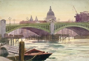 Southwark Köprüsü, Londra, 1930 by Samuel Harry Hancock