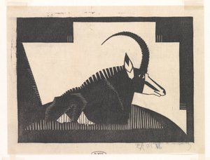 sabelantilope by Samuel Jessurun de Mesquita (signed by artist)