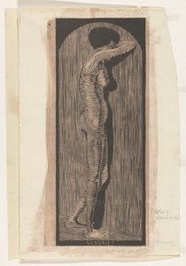 Verdriet (nesne üzerindeki orijinal başlık) by Samuel Jessurun de Mesquita (signed by artist)