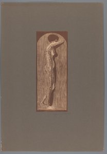 Kadın Çıplak Ayakta Üzüntü (orijinal başlık) by Samuel Jessurun de Mesquita (signed by artist)