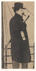 Ceket ve şapka ile kendi kendine portre by Samuel Jessurun de Mesquita (signed by artist)