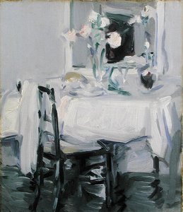 Masada Vazoda Güllü Bir İç Mekan (tuval üzerine yağlı boya) by Samuel John Peploe